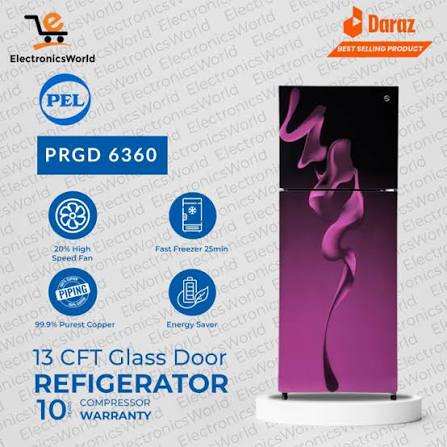 PEL PRGD 6360 Double Door Refrigerator - 350L Frost Free, Energy Efficient