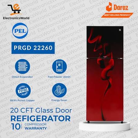 PEL PRGD 2550 Double Door Inverter Refrigerator - Energy Efficient Fridge for Pakistan